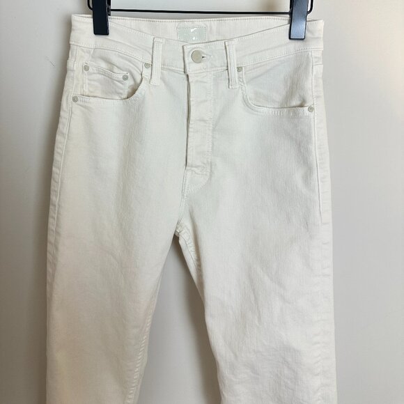 MOTHER The Tomcat High Waisted Jeans in Wash Cream Puffs Size US 26 - Picture 5 of 13